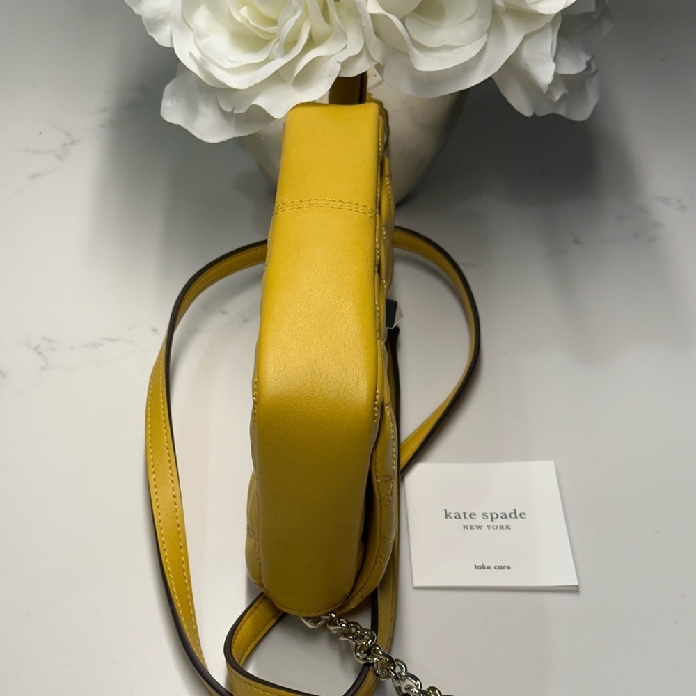 Kate Spade Natalia Mustard Quilted Crossbody Bag - Picture 7 of 15